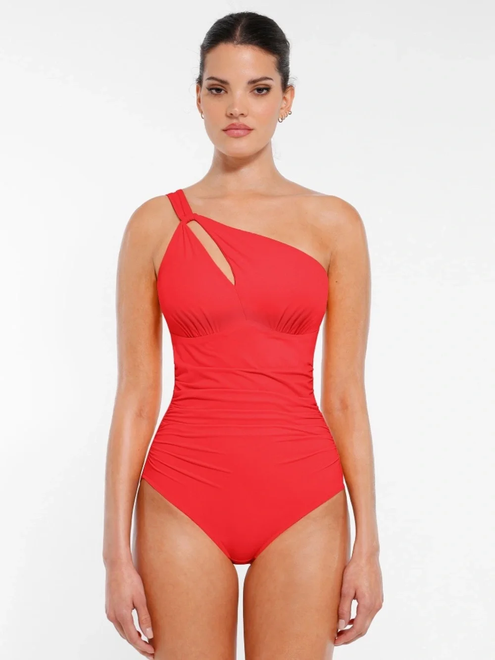NWT Feelingirl TUMMY CONTROL ONE SHOULDER SWIMSUIT - L D85